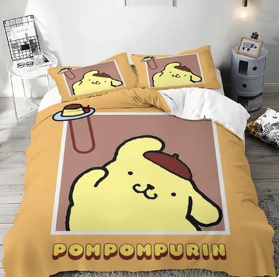 Quilt Cover Cartoon Pom Pom Purin Anime Duvet Printed Comforter Polyester Bedding Twin Size Children Gift Various Sizes