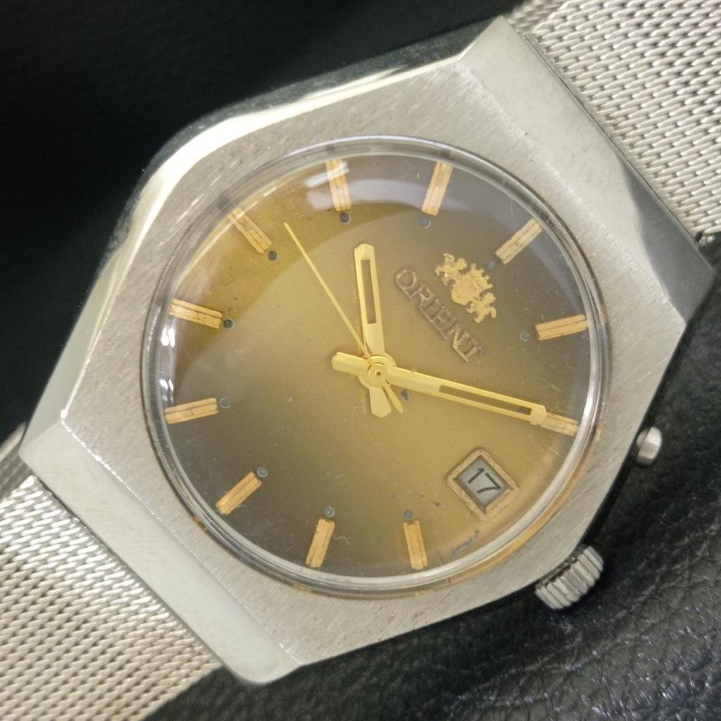 

ЯПОНИЯ ВИНТАЖ ORIENT С РУЧНЫМ ЗАВОДОМ 48320 МУЖСКИЕ ОРИГИНАЛЬНЫЙ ЦИФЕРБЛАТ ЧАСЫ a703405-1