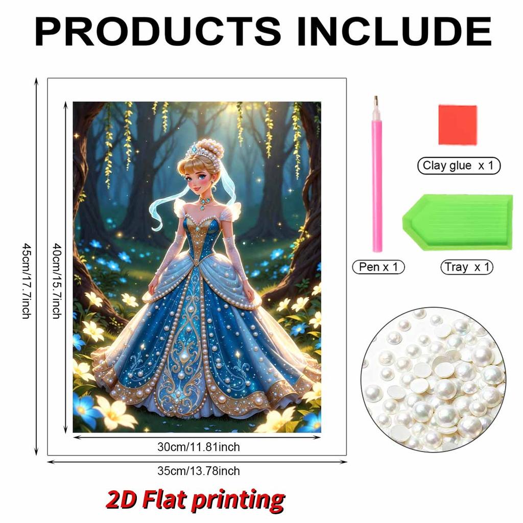 The Disney Cinderella Healing Natural Atmosphere The Pearl embedded Jigsaw Puzzle Handcrafted Decoration Gift Can Be Used As A Home Decoration Item