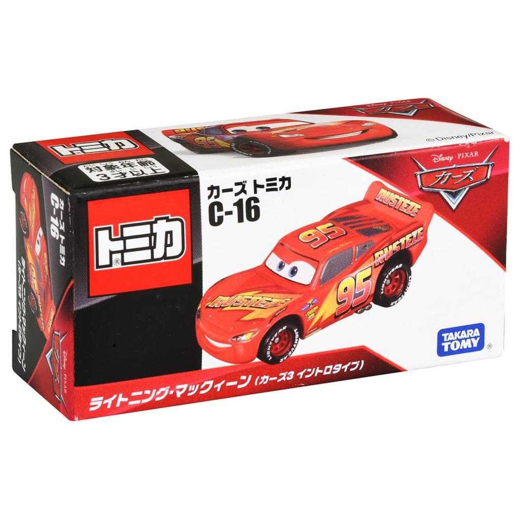 TAKARA TOMY Tomica Disney Cars C-16 Lightning McQueen (Cars 3 Intro Type) Miniature Car Toy for Ages 3 and Up