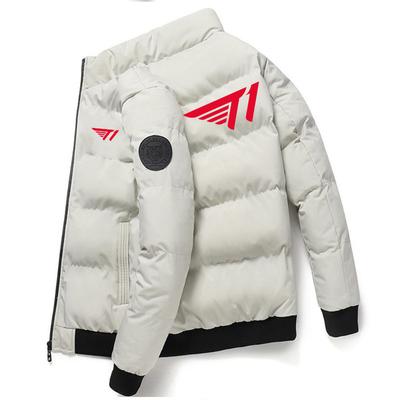 Autumn Winter Warm and Fashion Able Parka Coat Men's Outdoor Leisure Windproof Zipper Stand Neck T1
