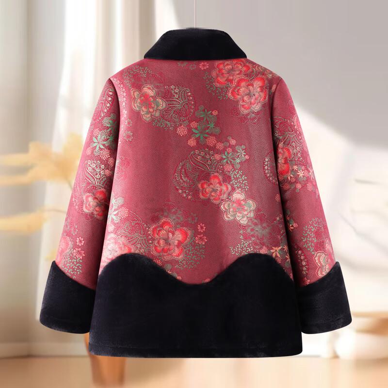 Elderly Women's Tang Style Winter Cotton Coat
