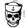 Sailor Skull Self-Adhesive Vinyl Decal for Cars, Trucks & Computers