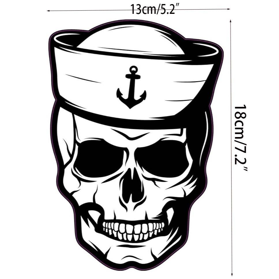 Nálepka Sailor Skull Samolepící vinylová nálepka pro auta, nákladní auta a počítače