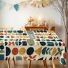 Geometric Abstract Rectangle Table Cloth for Table Decor Holiday Party Waterproof Reusable Tablecloth for Tables Kitchen Dining
