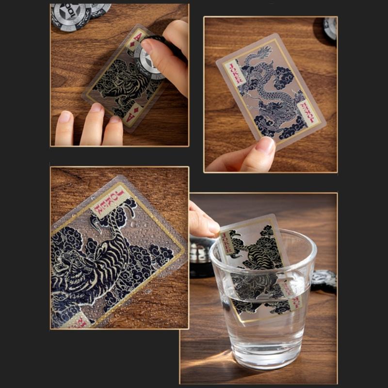 Waterproof Playing Card Plastic Poker Card Clear Table Game Card Easy Clean