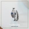 European-American Fashion Zircon Snake Ring: High-End, Versatile, Open Design for Women