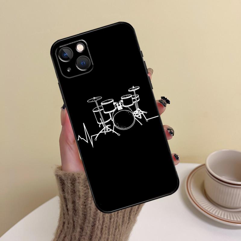 Drum Drummer Music Dj Phone Case For iPhone 14 13 12 11 15 16 Pro Max 7 8 Plus X XR XS Max 12 13 Mini Cover Case
