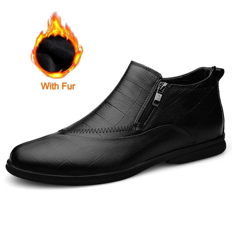 Fashion Italian Men's Genuine Leather Shoes Brand Business Dress Shoe All-Match Comfy Casual Wedding Breathable Antiskid Walking Shoes