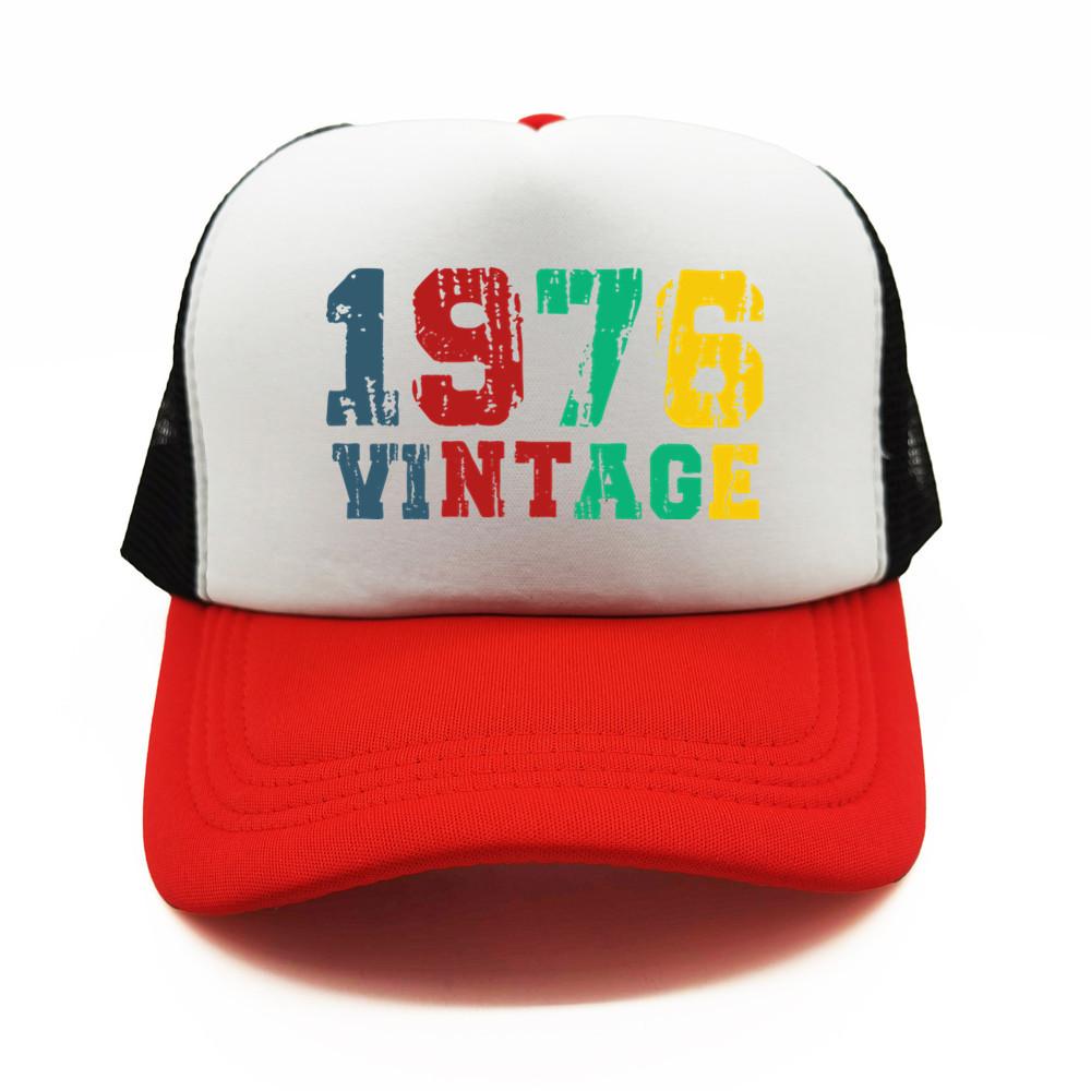 Made In 1976 Trucker Cap Unisex Birthday Gift Dad Hat Baseball Cap Unisex Outdoor Mesh Net Caps