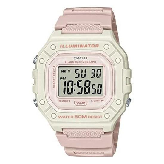 CASIO Standard Digital Wristwatch W-218HC-4A2V Mens Womens Cheap Chipukashi Pink Beige Overseas Model