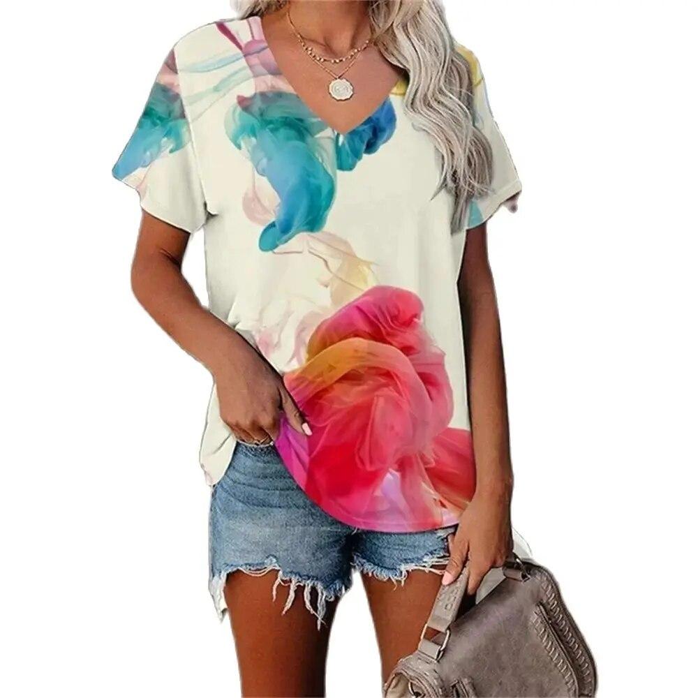 Забавная универсальная повседневная винтажная сексуальная модная женская футболка — фото 6