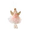 Fairy Tale Ornaments Angel Doll Pendant with Lace Mesh Skirt And Glitter Wings, Decorative Elegant Party Favors Christmas Tree Hanging Ornament