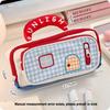 1pcs Pencil Case: Cute Color-Blocked Handle Pencil Case, Little House Design, Pencil Case, Also Suitable for Cosmetics Storage