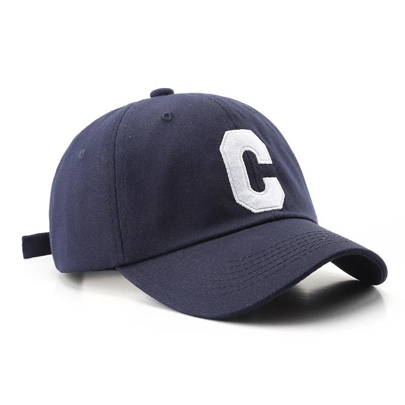 Nuovo Cappellino da Baseball Unisex Ricamato con Lettera C Retrò per Donne Hip Hop Cappelli Snapback Monocolore Uomini Regolabile Cappellino da Trucker Estivo