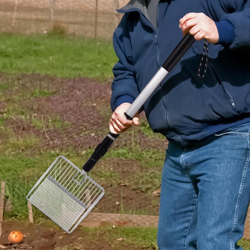 Chicken Poop Scooper Metal Chicken Manure Coop Litter Scoop Cats Chicken Poop Shovel For Separating Poop And Debris