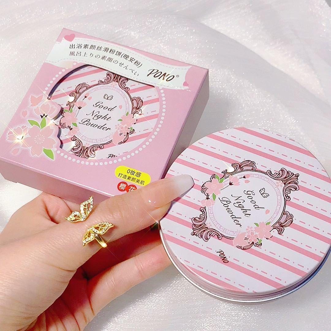 Ночная пудра без снятия: Компактная пудра для контроля жирности, увлажняющая, стойкая, с пуховкой - Идеально для студентов, от PONO