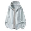 Summer new outdoor sunscreen clothes UPF10 + ice silk light and breathable hooded skin clothes group buying clothes