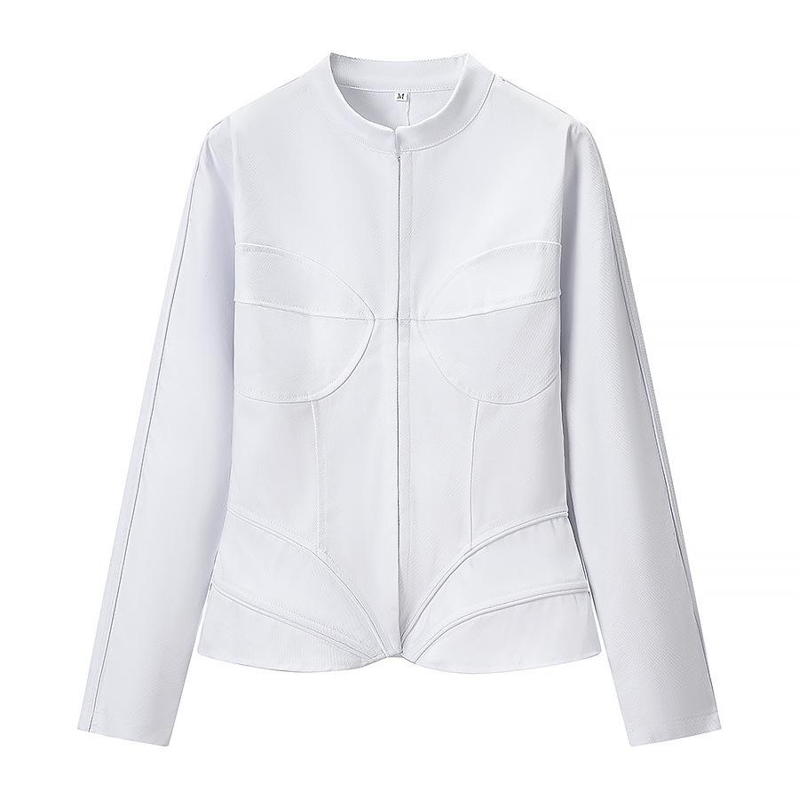 European and American style, new women s clothing, fashionable, casual, versatile, fashionable and foreign style, solid color coat S белый