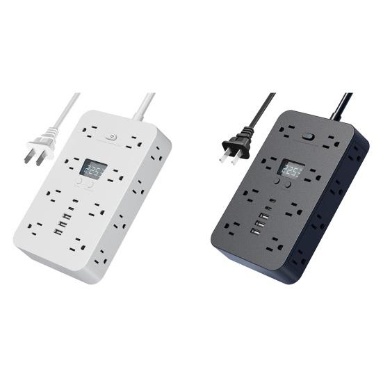 Powerful High Current Socket with Charger Multi-Slot Design 16 AC 3 USB 2 Type-C Fast Charging Socket Charger Combo