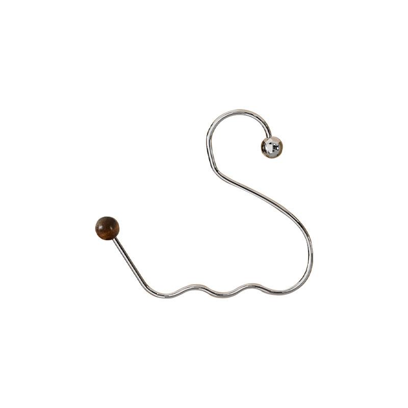 S Shape Durable Circle Ring Hat Hanger Non-marking Non-slip Hat Storage Hook Scarf Towel Tie Hanging Rack Stainless Steel