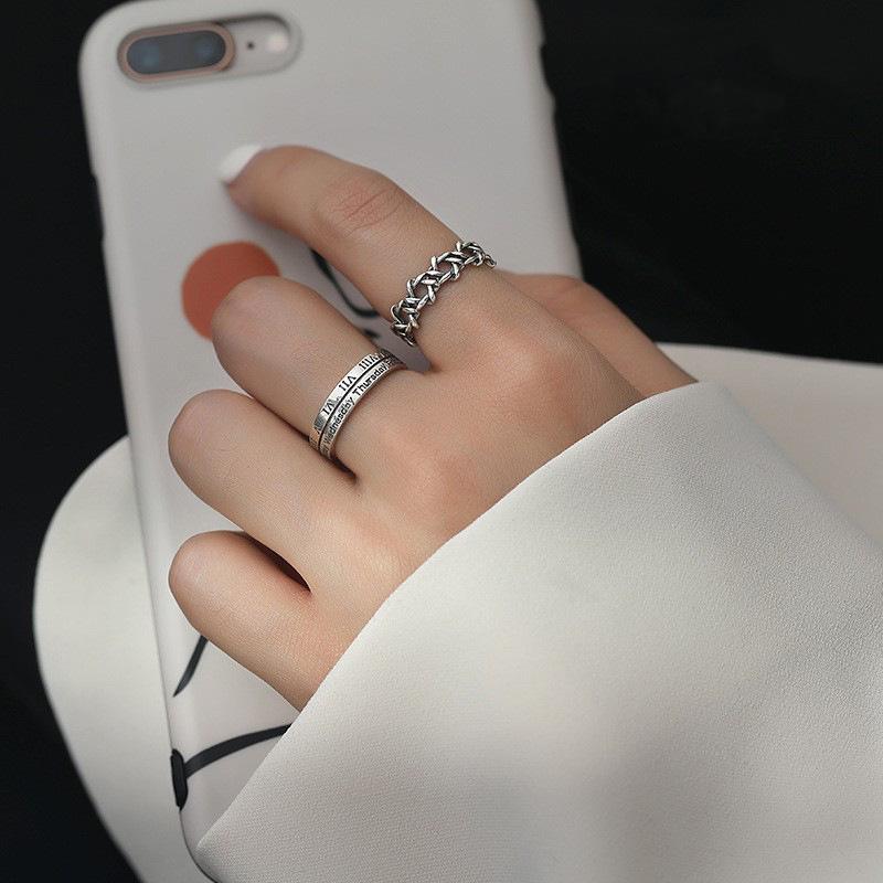 Silver Cross Women's Retro Silver Ring - Trendy Thai Index Finger Jewelry, 2022 Celebrity Style