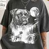Boxer Heult zum Mond Comfort Colors Shirt, Niedliches Boxer Hund Tee, Vintage Hundeliebhaber T-Shirt, Boxer Mama Geschenk, Mondbeleuchtetes Hund Grafik-Tee