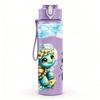 1PC Cute Turtle Ocean Cartoon Art Print 750ml Color Plastic Sports Water Bottle Leakproof Flip Straw Lid Suitable for Sports Office Home Use