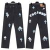 9904 Herre- og damejeans i amerikansk stil, trendy med stofflapper, avslappede og moteriktige high street-bukser