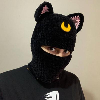 New Pure Hand Knitted Fashionable Cat Ear Star Hat Tassel Mushroom Forest Adult Hat