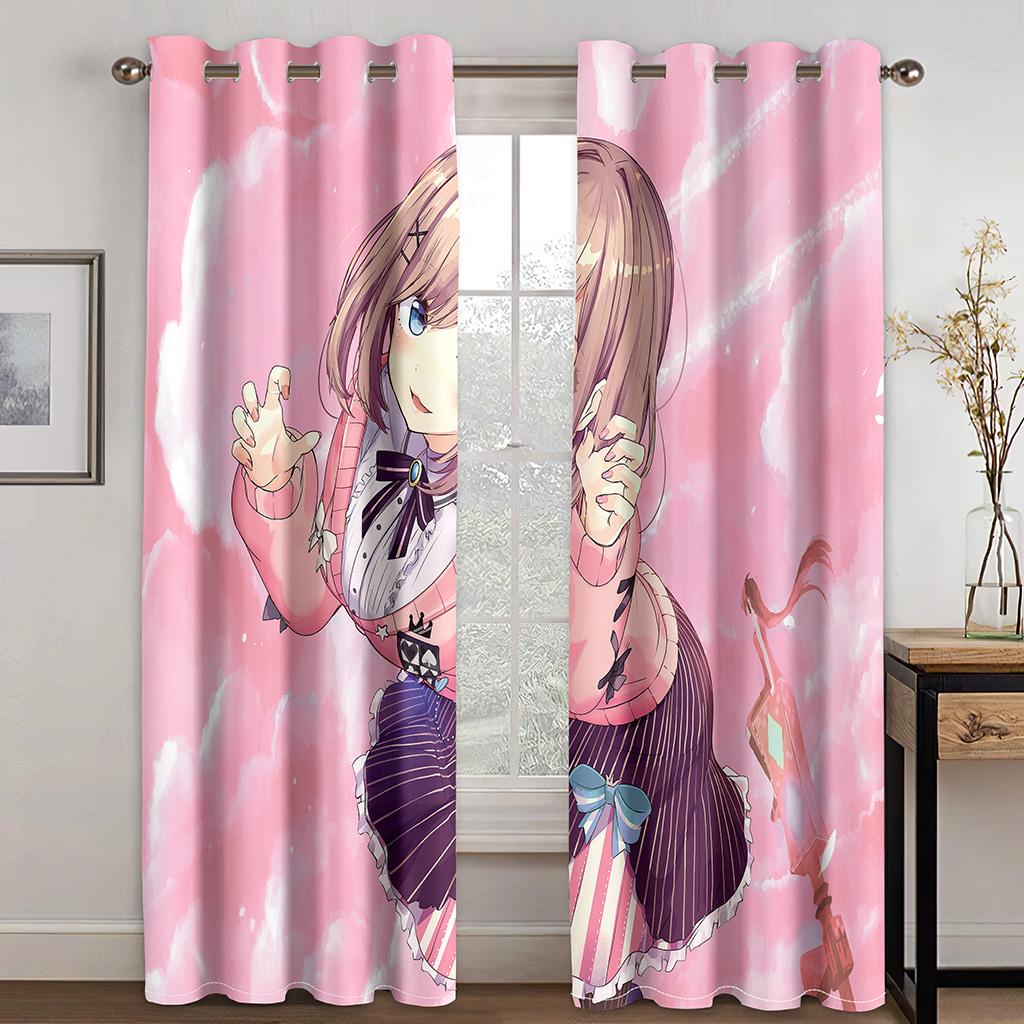3D Tecknad Serie Sexig Skönhet Gardiner 2 Paneler Pojkar Flickor Rum Sovrum Vardagsrum Arbetsrum Balkong Dekorativa Gardiner
