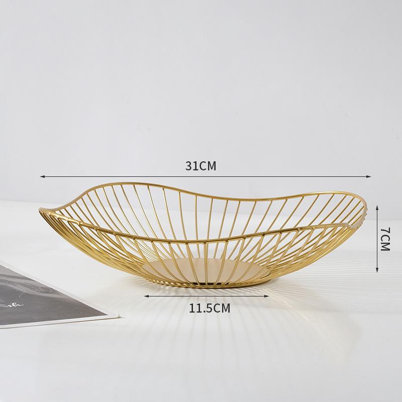 Metal Fruit Basket Nordic Wire Storage Bowl Countertop Organizer Kitchen Living Room Home Decor Fruit Plate