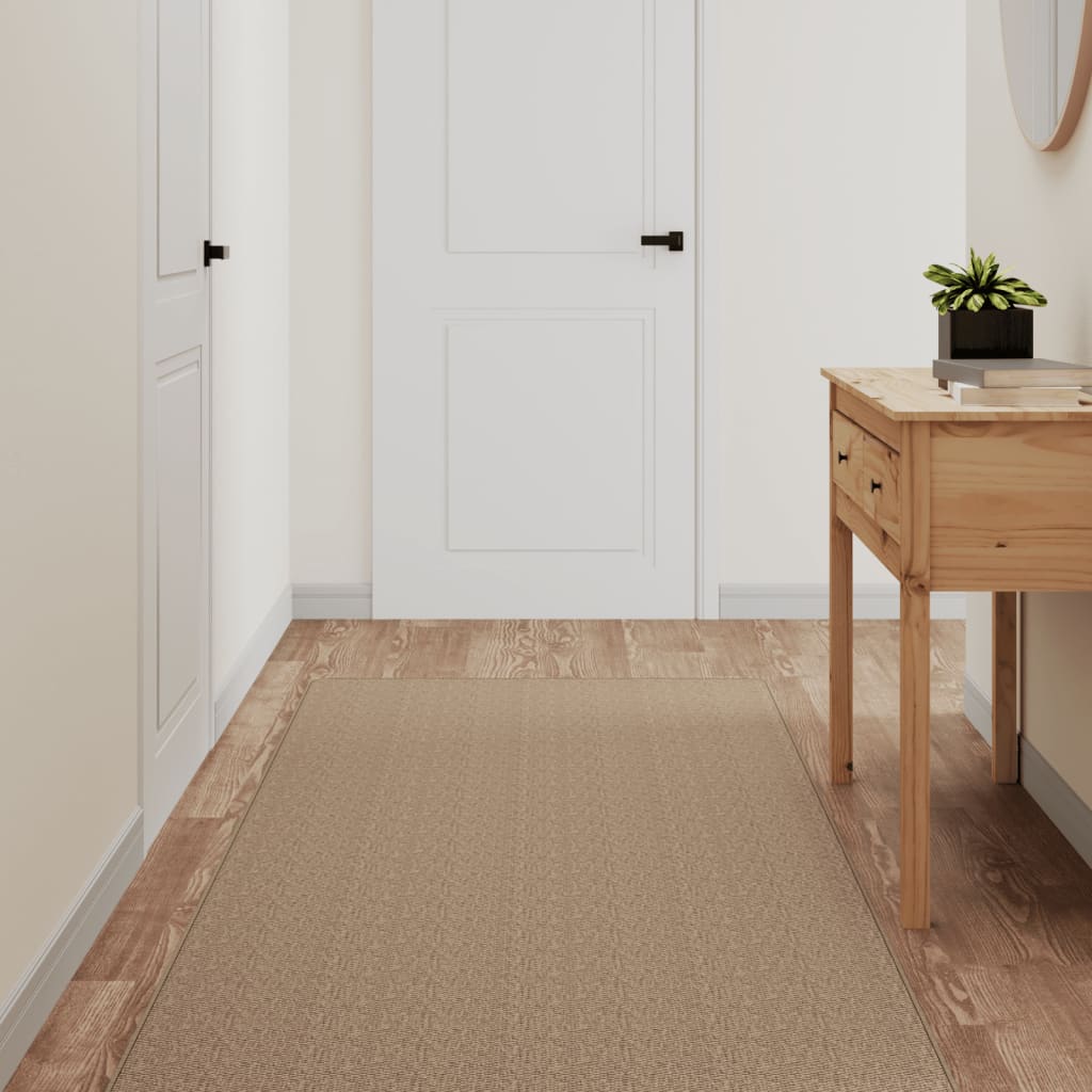 Sisal Look Runner Rug Sand Color 80 X 400 Cm