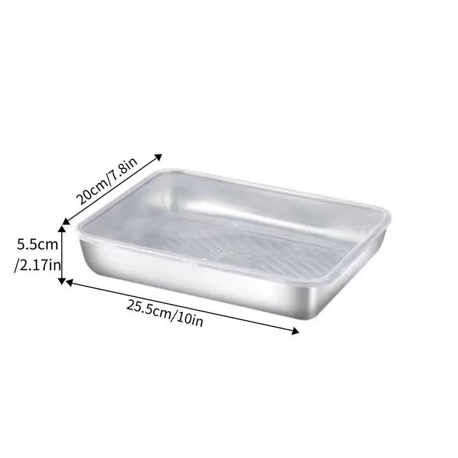 Internet Celebrity Thickened Stainless Steel Multi-purpose Plate Set