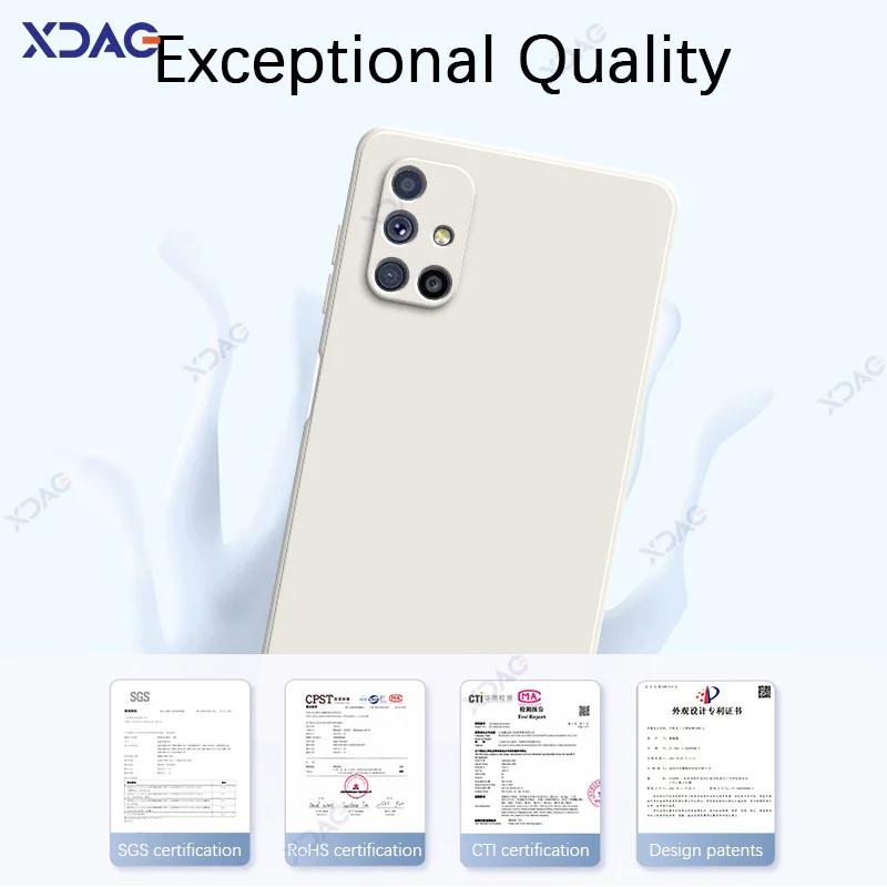 Mobile Phone Case for Samsung Galaxy M51 SamsungM51 360 Soft Luxury Square Liquid Silicone Back Cover Anti-fall Coque