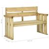 VidaXL Banc de jardin 121 cm Bois de pin imprégné