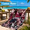 Custom Name Gojo Jujutsu Beach Towel Microfiber Beach Towel, Lightweight and Quick-Dry, for Summer Travel, Swimming Pool Gift