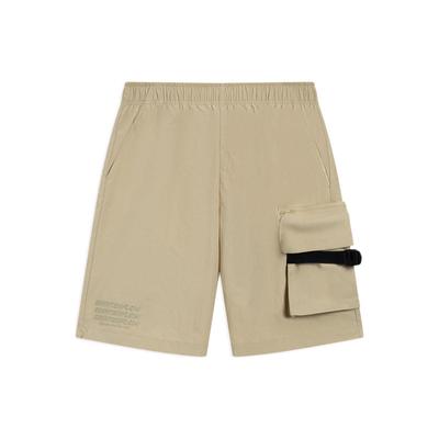 Loose Solid Color Cargo Shorts Men Bottoms Khaki AKSSA37-3
