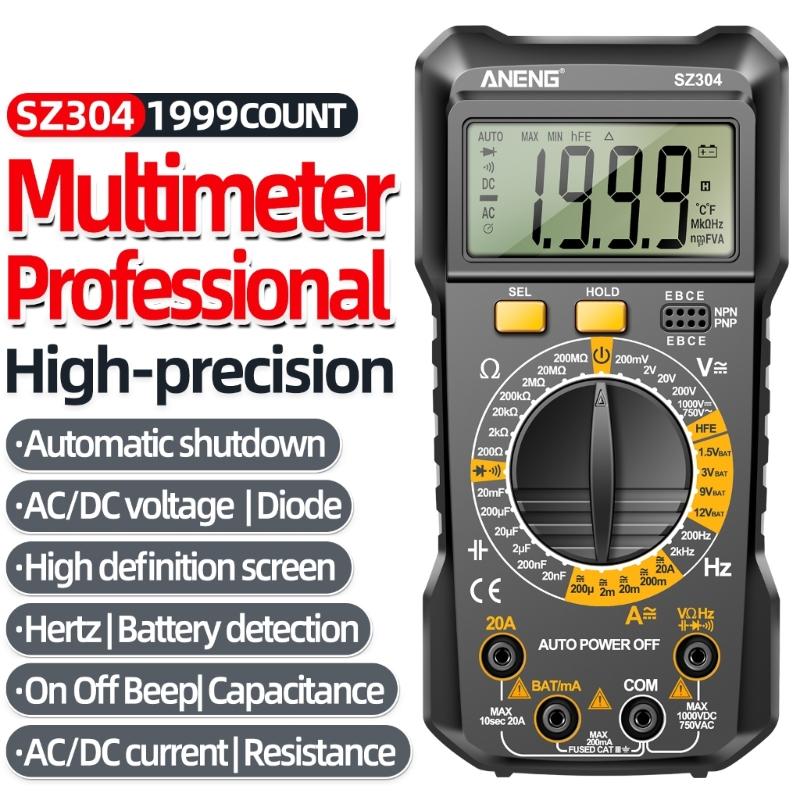 Digital Multimeter Pen Meter USB Charge Voltmeter Auto Ranges Voltage Tester Backlight Flashlight Sensitivity Adjustable