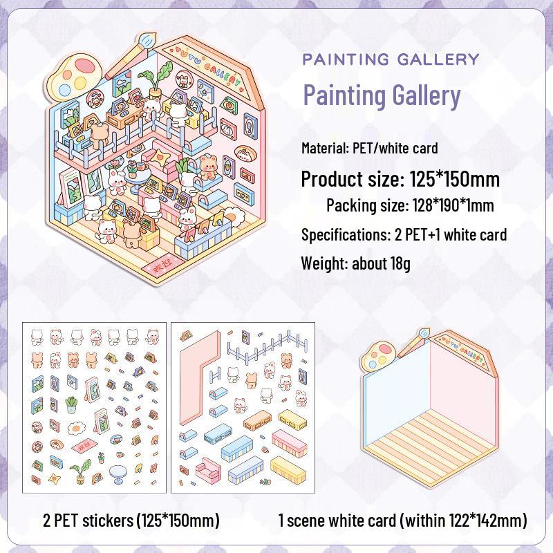 Popular Cartoon Scenery 3D DIY Stickers for Kids