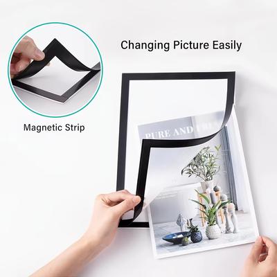 3/9PCS Magnetic Poster Display Frame A4/A6 Self-adhesive Non-developmental Photo Art Wall Sticker Frame for Photos Certificate