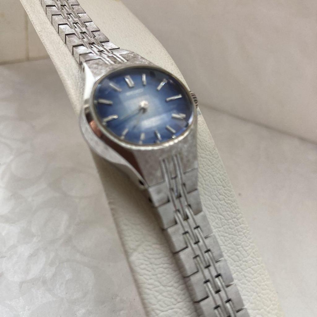 [USED] Seiko Antique Hand-Wound Navy Blue Dial Women's Watch 1140-7150