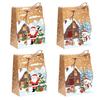10pcs Drawstring Closure Gift Wrapping Bags Thicken Snowman Gift Bags  Party Decoration