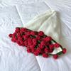 DIY Rose Bouquet Blanket Handmade Woven Crocheted Blanket Material Package Flower Bouquet Blanket Crochet Kit for Mothers Gift