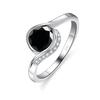 Bague Ringen S925 Pure Inlaid 1ct D Color Moissanite Roundabout Bag Series Women's Simple Closed Ring