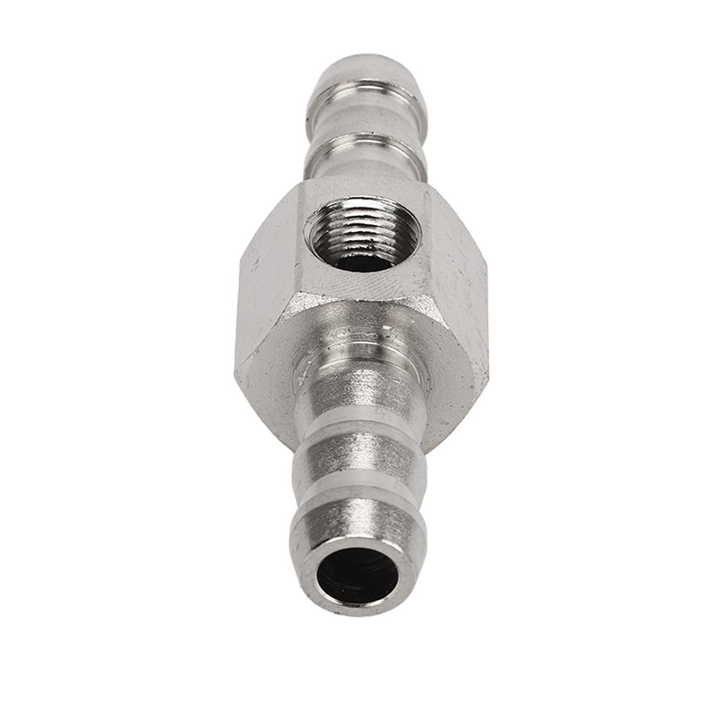 T Fitting Adapter 304 Stainless Steel Rubber High Performance For Fuel Pressure Gauge Or Sensor