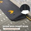 Upgraded Rubber Threshold Ramp, 1.5" Rise Wheelchair Ramp Doorway, Natural Curb Ramp Rated 33069 lbs Load Capacity, Non-Slip Textured Surface Rubber