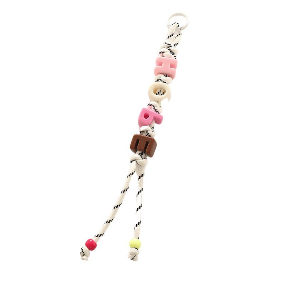Anti-Lost Mobile Phone Lanyard Colorful Car Keyring Cute Beaded Tassel Pendant  Friend Gift