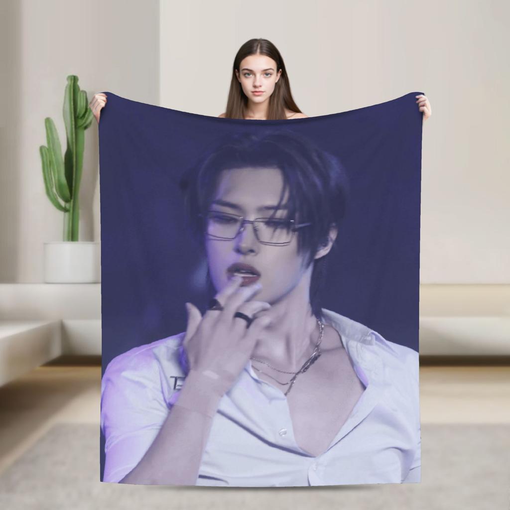 Weiche Decken Dekorative Mingi Ateez Coole Überwurfdecke Flanell Bettdecke Für Sofa Bett Decke Mit Aufdruck Sofa Bettbezug