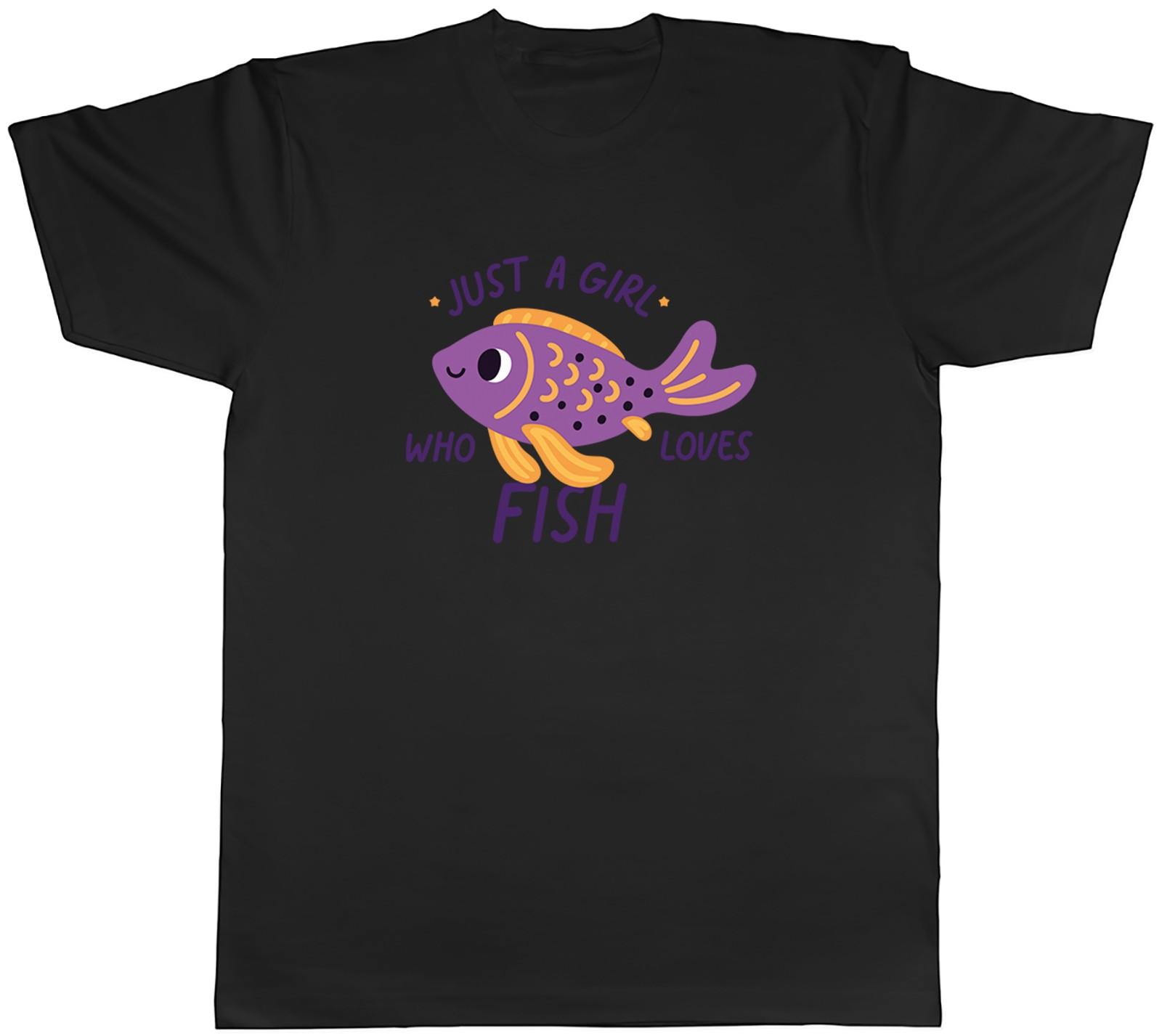 Just a Girl Who Loves Fish Mens T-Shirt Tee Gift Top M